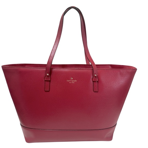 Kate Spade Medium Grand Street Harmony Tote‎ Bag Pillbox Red Leather - Picture 1 of 14